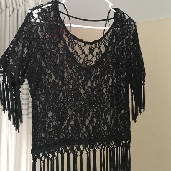 See through black top