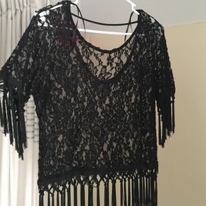 See through black top