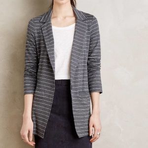 Anthro knit striped blazer