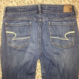 American Eagle blue skinny stretch jeans short