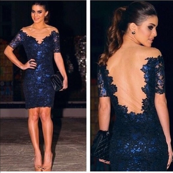 Beautiful navy blue dress. Never worn.