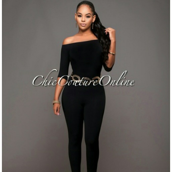 Off the shoulder unitard