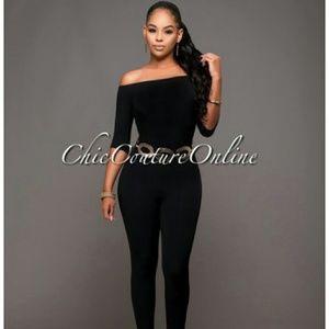 Off the shoulder unitard