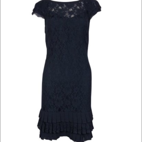 Jessica Simpson blue lace dress with ruffle skirt