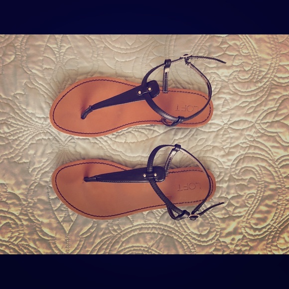 Simple black sandals