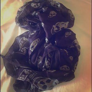 Navy Alexander McQueen scarf