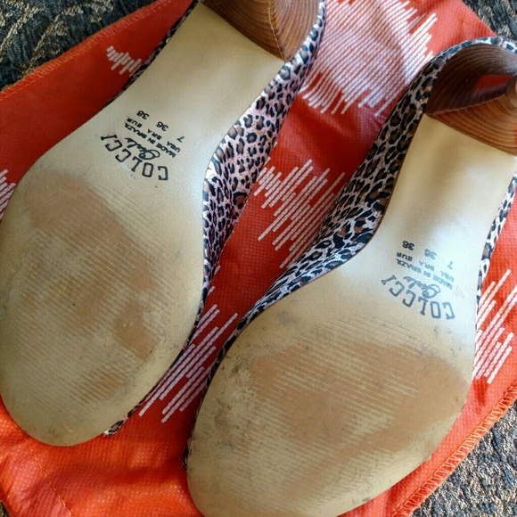 Colcci Pink Leopard Print Italian Low Heel Size 7 - Picture 8 of 8
