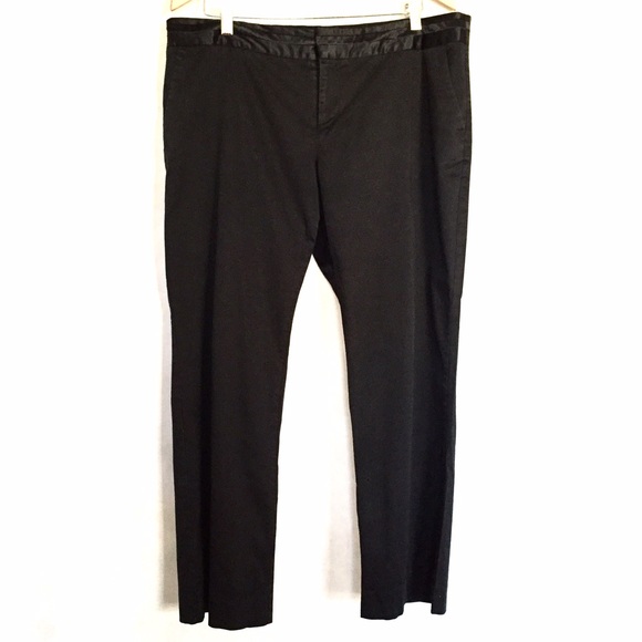 Old Navy Satin Trimmed Black Khaki Pants