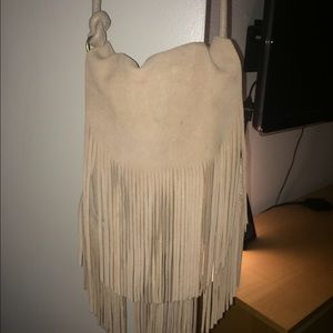 LF suede fringe purse