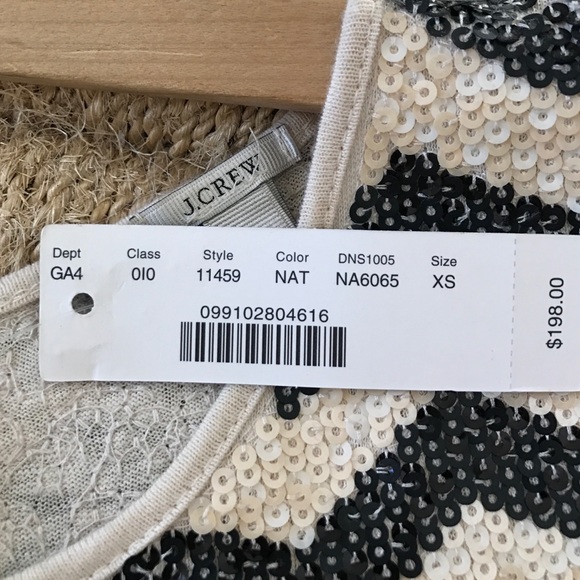 NWT J.Crew Zig Zag Sequin Dress - Picture 2 of 2