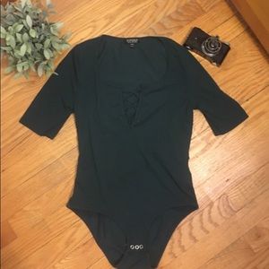Dark green Topshop leotard