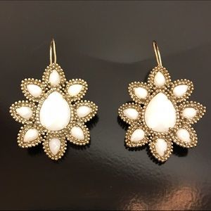 Kendra Scott white flower earrings