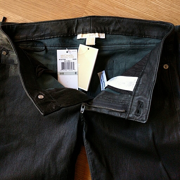 SOLD *** Michael kors NWT leather jeans - Picture 3 of 5
