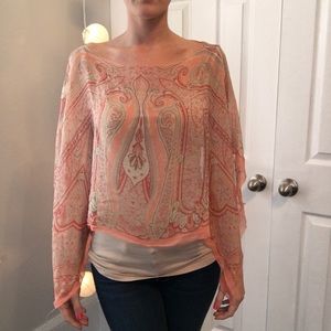 Sheer Paisley Poncho