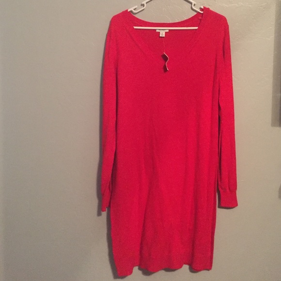 Old navy sweater dress. Red