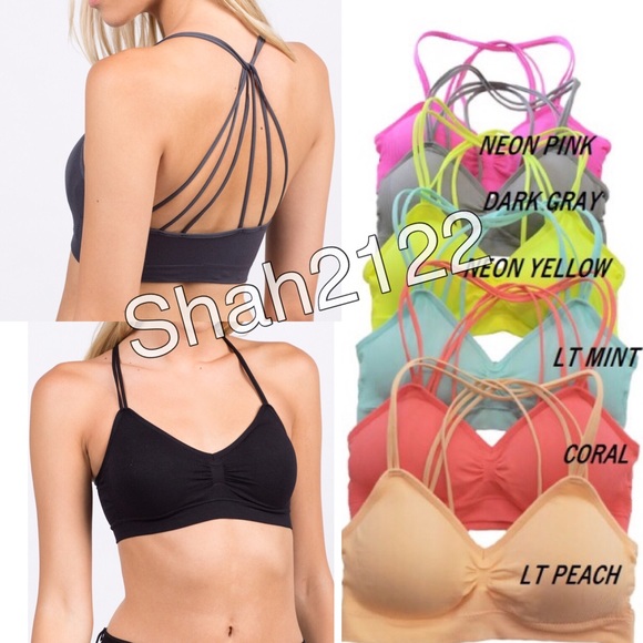 Sexy black new padded bralette bra cross cage sold - Picture 2 of 3