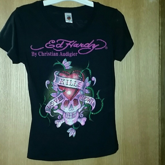 Womens authentic Ed Hardy Tee