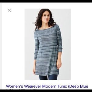 J JILL Wearever Modern Tunic in Deep Blue
