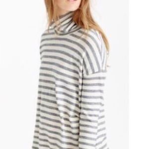 J Crew Navy Striped T Neck