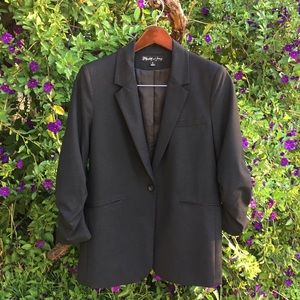 Elizabeth and James Scrunch Sleeve Blazer