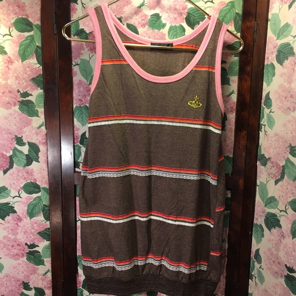 Embellished Knit tank top- herringbone & lace med