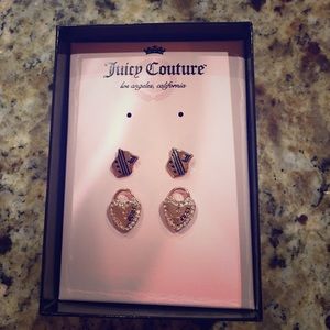 Juicy couture gold stud earrings