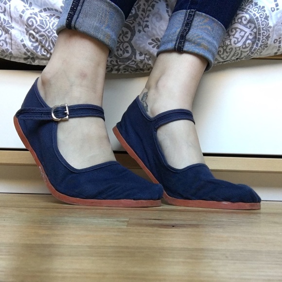 Navy Urban Outfitters Mary Jane Shoe
