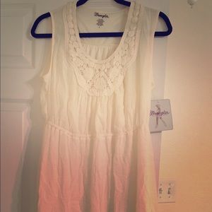 NWT Lg off-white Wrangler sundress