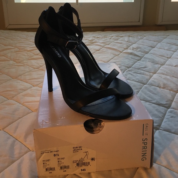 Black Strappy Heels