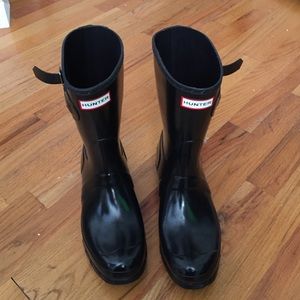 Hunter Short Rain Boots - Black
