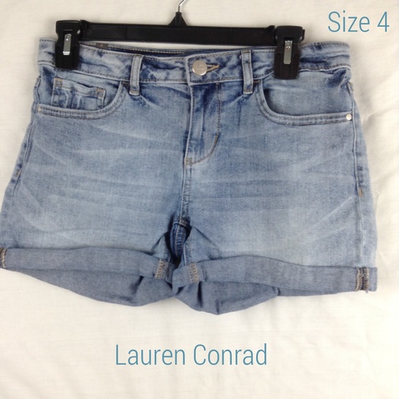 LC Lauren Conrad Cuffed Jean Shorts