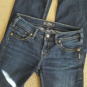 Aiko Silver Jeans!!! Like new size 27!