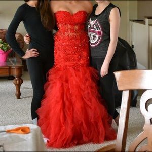 Beautiful red prom dress