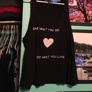 Black Flowy Tank