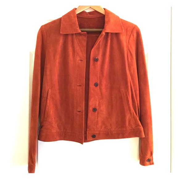 Burnt red suede jacket
