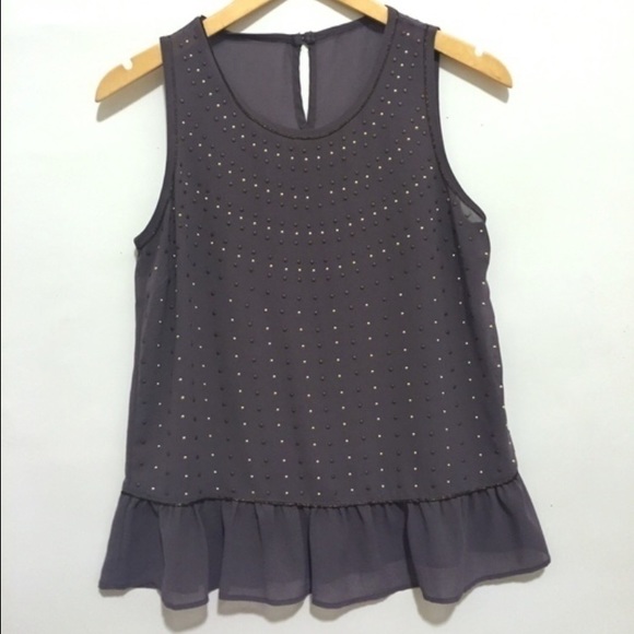 SOLD: Purple Studded Peplum Tank