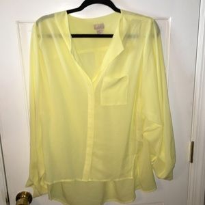 H&M pastel yellow comfy blouse