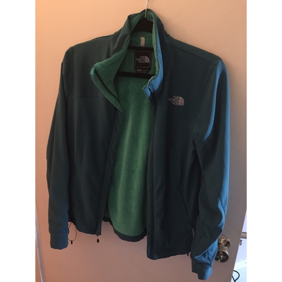 Turquoise and green North Face Jacket