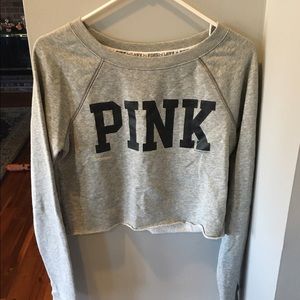 Like new VS  Pink cropped sweatshirt