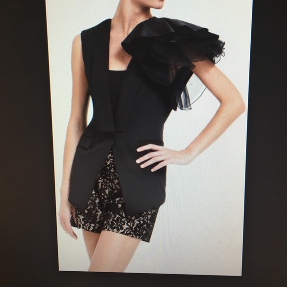 Bcbg ruffle vest