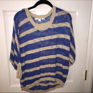 Mesh sweater blouse