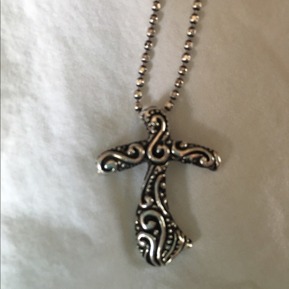 Sterling silver cross necklace