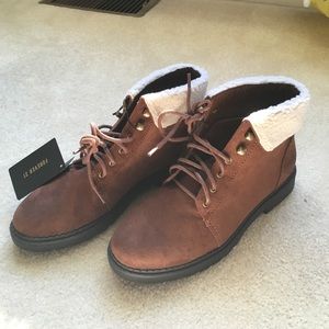 Light Brown Suede Ankle Boots