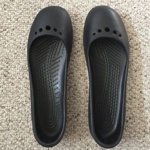 Crocs black flats Size 10