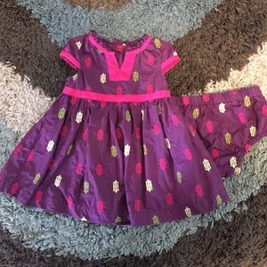 Tea dress 6-12m, Nesrin poplin w/ bloomers