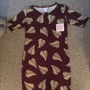 Lularoe Med Julia Gorgeous Leaves/Fall Print