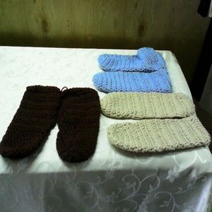 Knitted booties