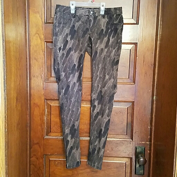 Sexy Princess Vera Wang Camo Leaves Skinny Pants 3 - Picture 1 of 4