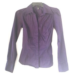 H&M dark purple dress shirt