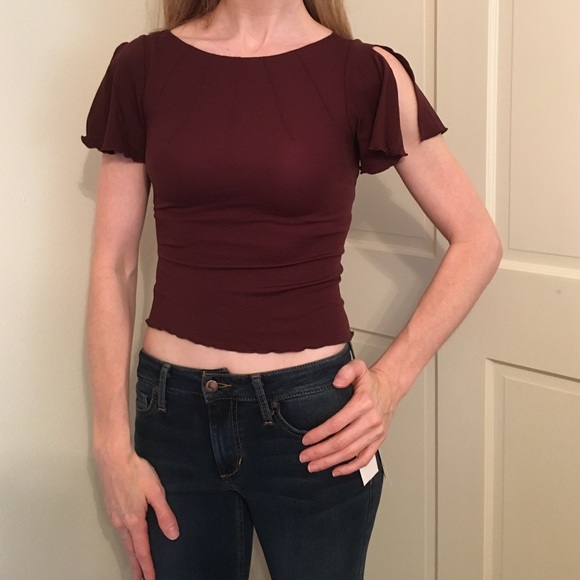 ♥️ Brown Paris blues spandex shirt